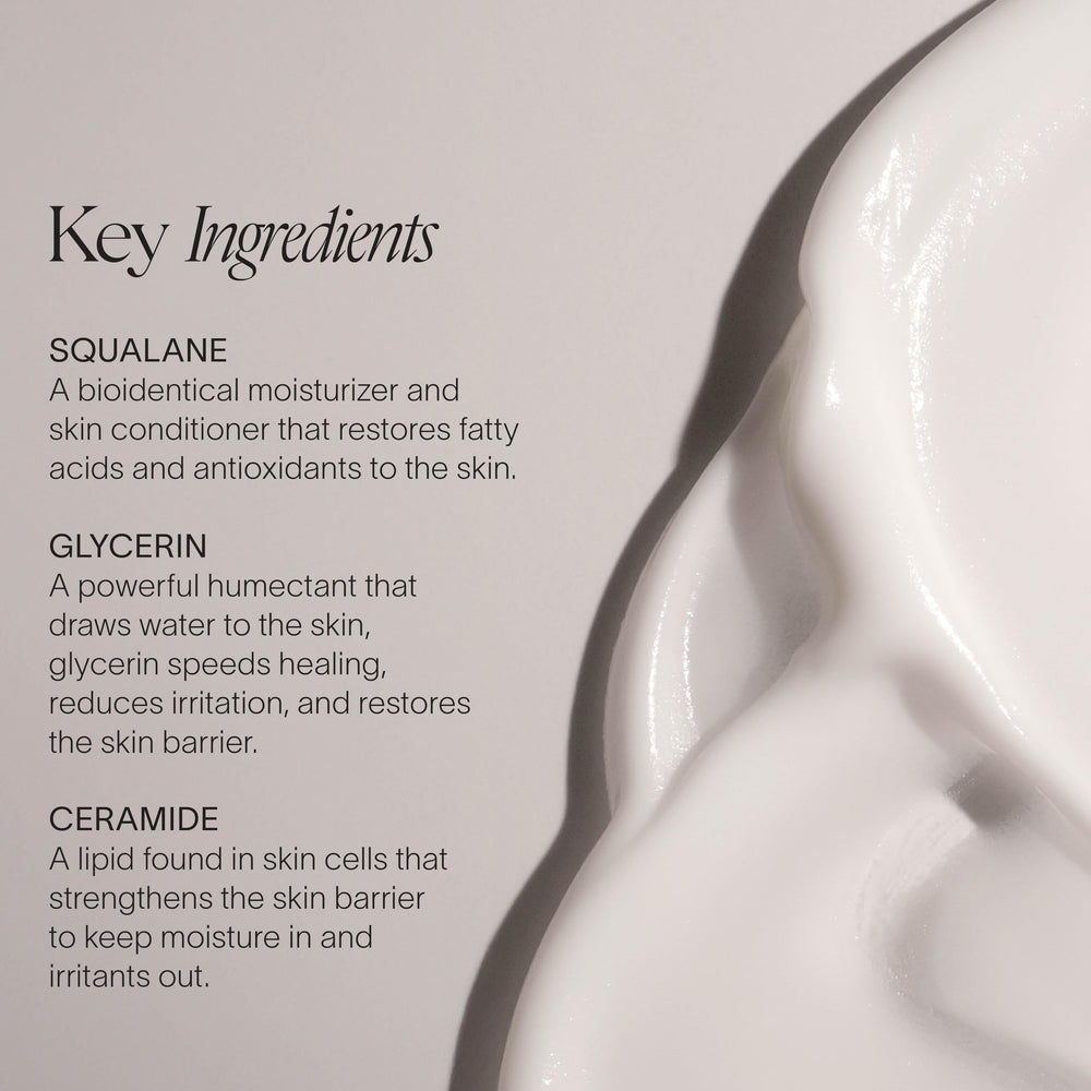 Doctor Rogers Body Cream ingredient panel highlighting squalane and shea butter