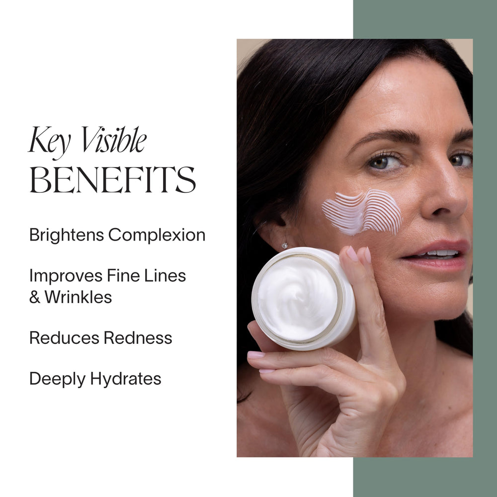 Doctor Rogers Face Cream bottle with pump shows lightweight moisturizing formula.