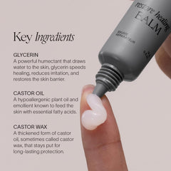 Doctor Rogers Restore Healing Balm on hand shows immediate moisturization and protective feel