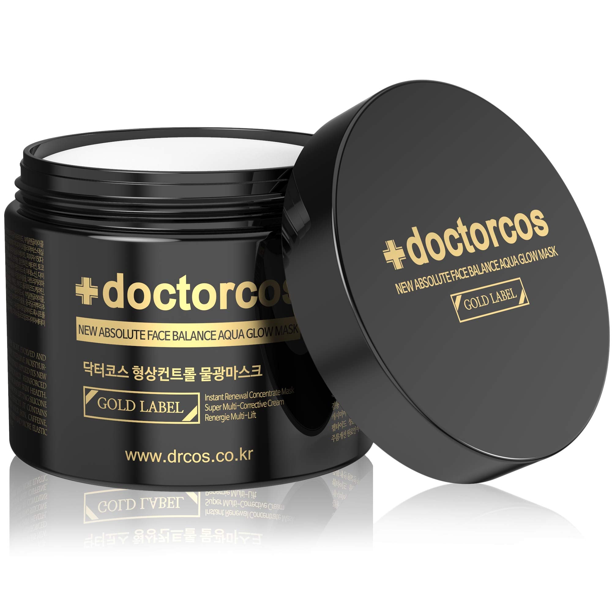 DOCTORCOS Gold Label Water Glow Mask Cream puddle texture demonstrating hydration.