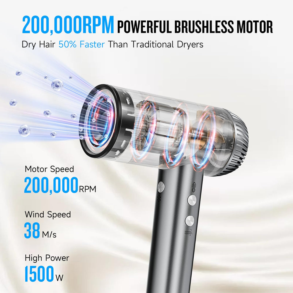 DOFOU diffuser attachment enhances natural curls and frizz control.