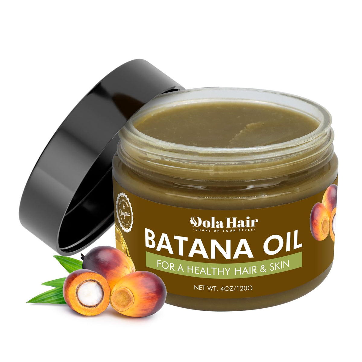 Dolahair Batana Oil bottle showing pure nourishment for hair health