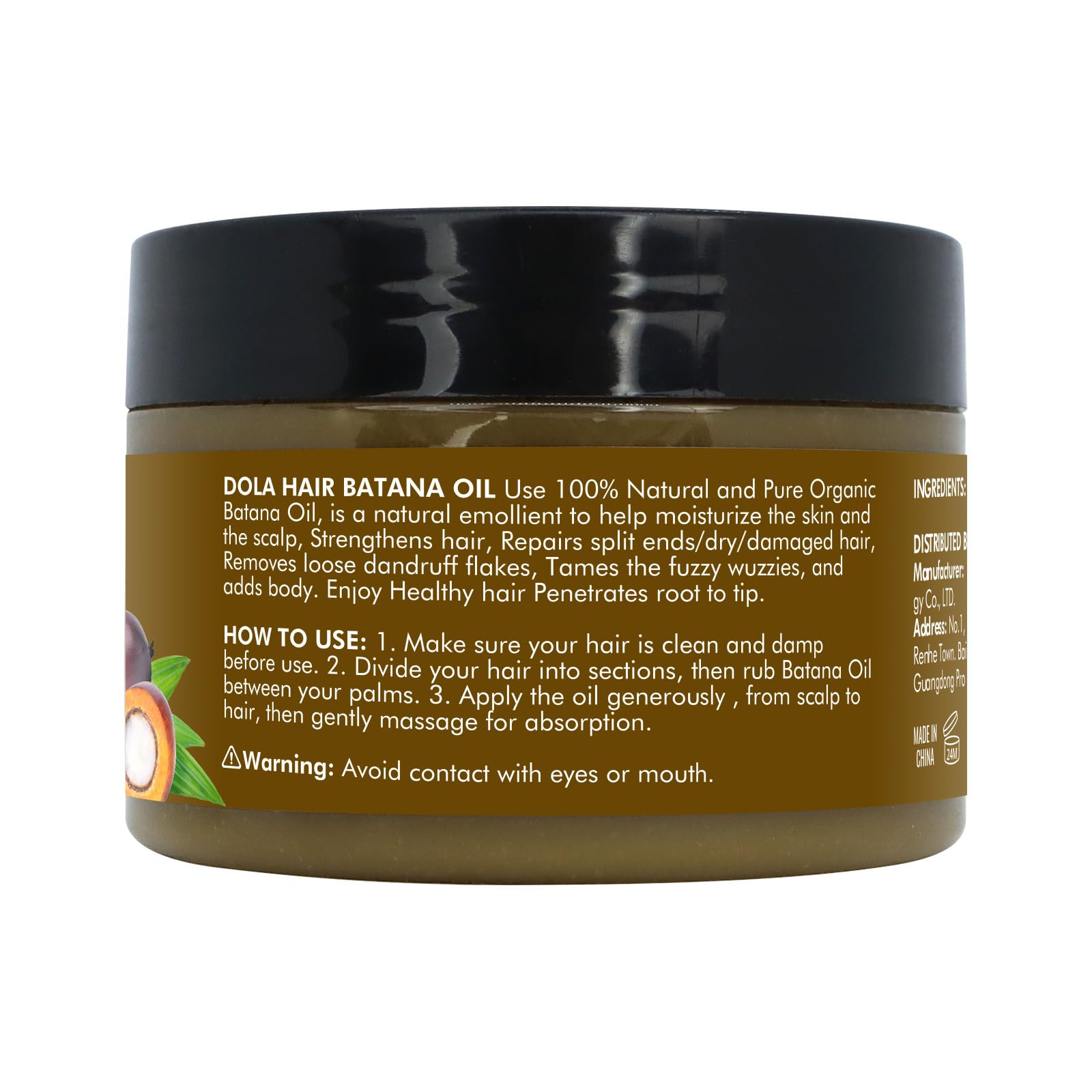 Dolahair Batana Oil packaging emphasizing natural formula