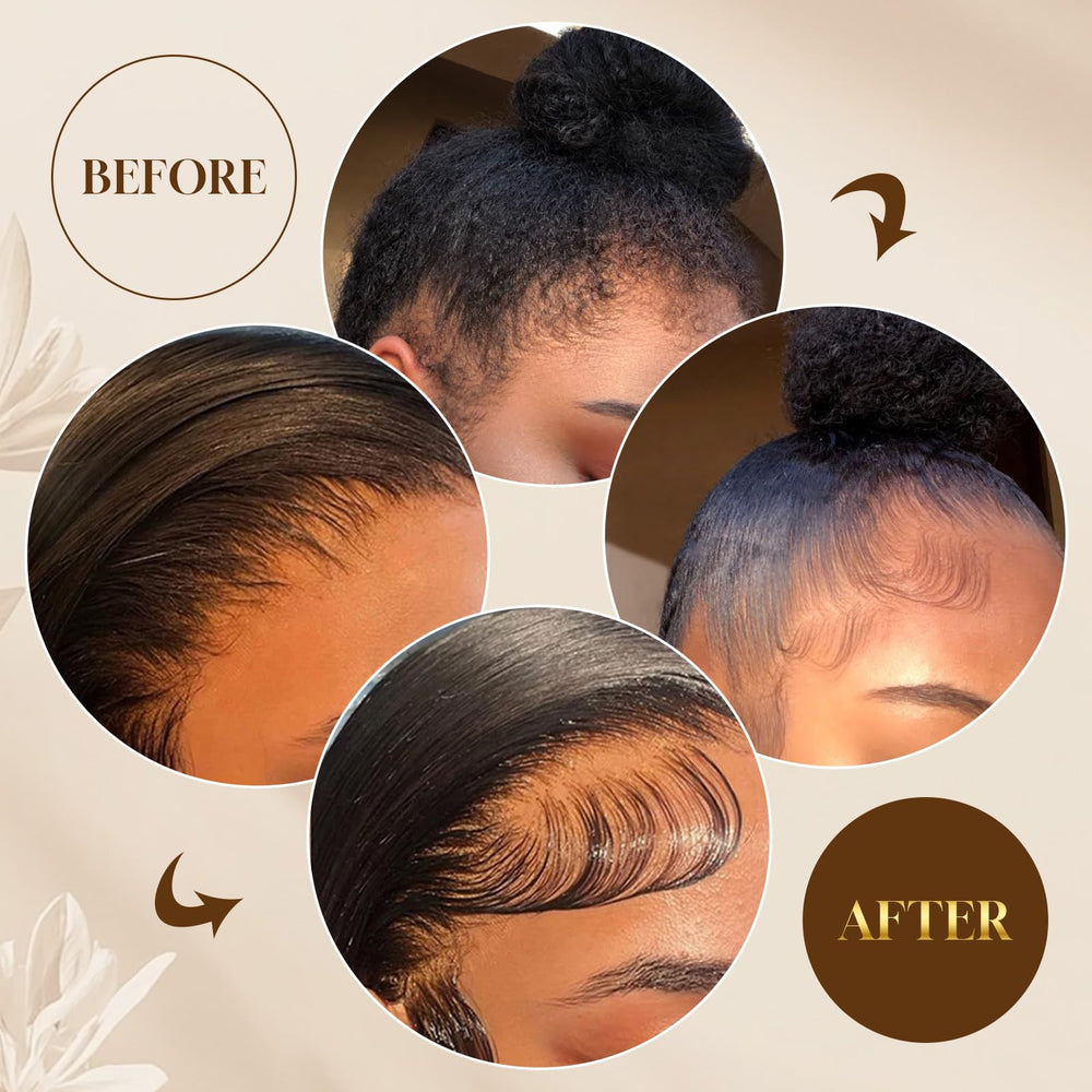 Dolahair Edge Control applied to braids for a sleek, defined style.
