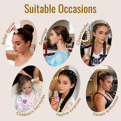 DolaHair wax stick used to sculpt a sleek bun for a refined updo.