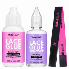 Dolahair lace wig glue bottle offers a dependable strong hold for lace fronts.