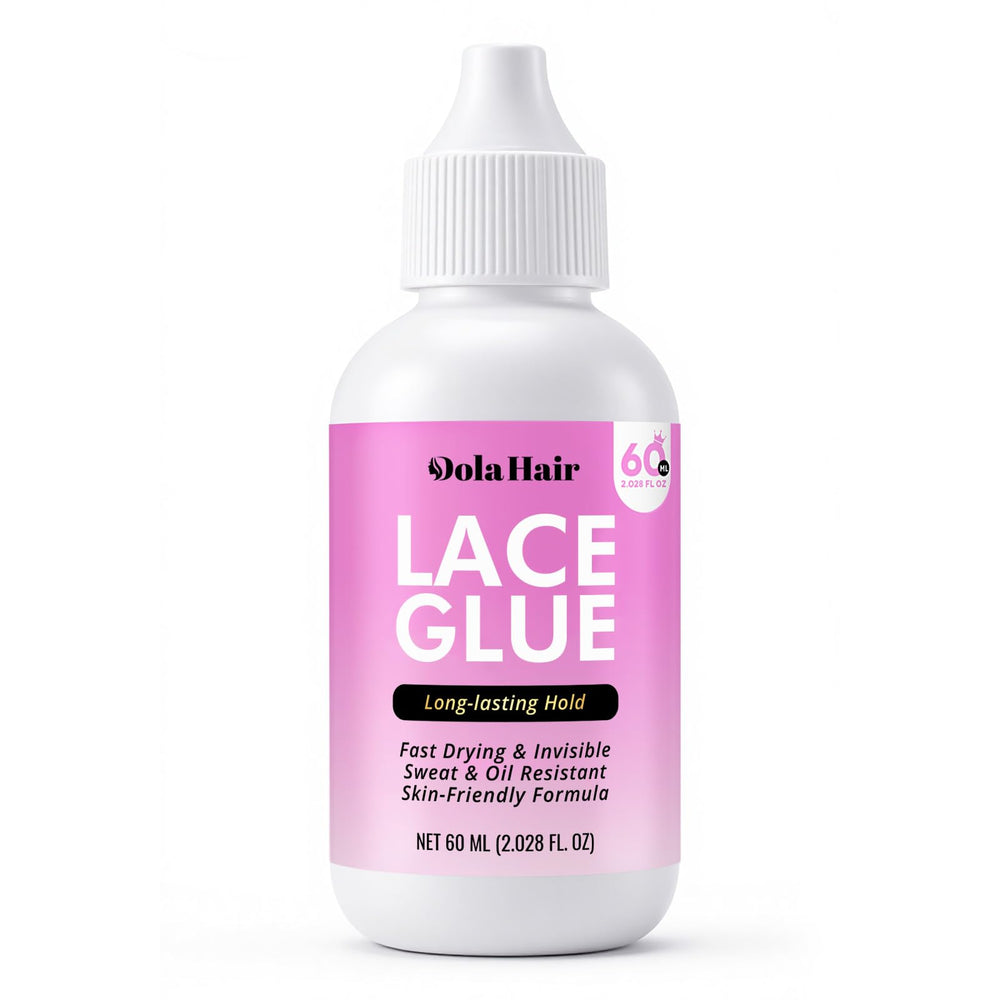Dolahair lace wig glue kit packaging shows a professional, secure lace-front installation