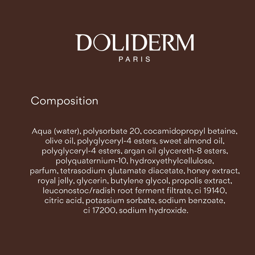 Doliderm Paris Made in France label on packaging indicating quality origin.
