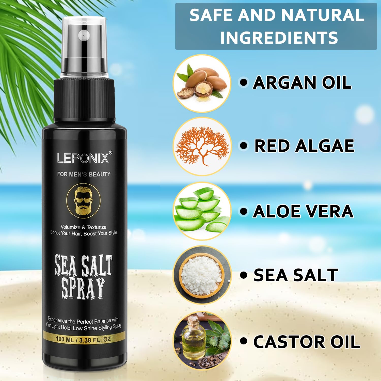 DOLIROX Sea Salt Spray creates beachy waves for easy styling.