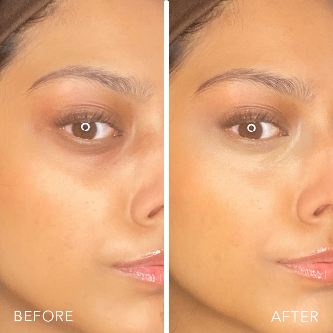 Blending under-eye corrector to blur fine lines for a natural glow
