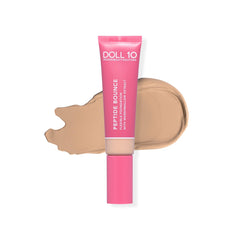 Doll 10 Peptide Bounce bottle pour showcases hydrating serum texture for mature skin.