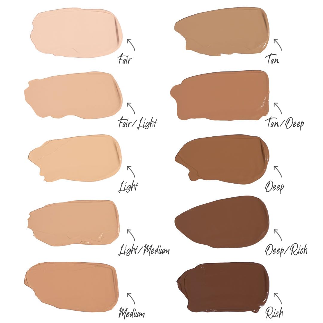 DOLL 10 NO T.C.E swatch on skin shows creamy, crease-free coverage.