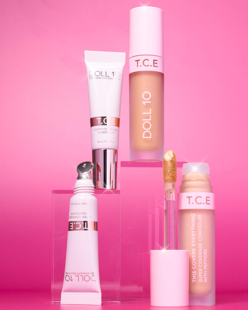 Application sur le visage montrant correction et fini lisse.