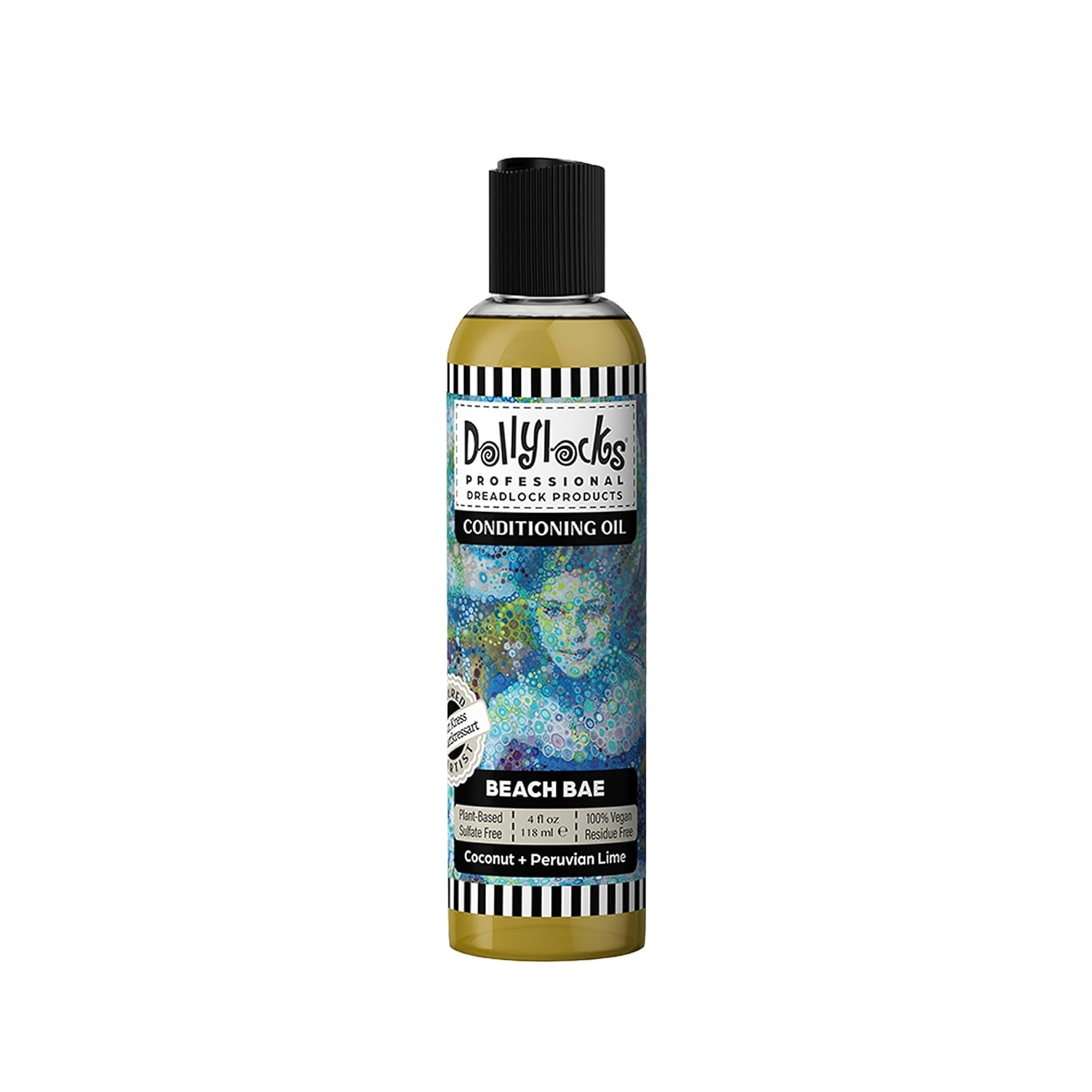 Dollylocks Conditioning Oil bottle pour shows lightweight hydration for hair and scalp