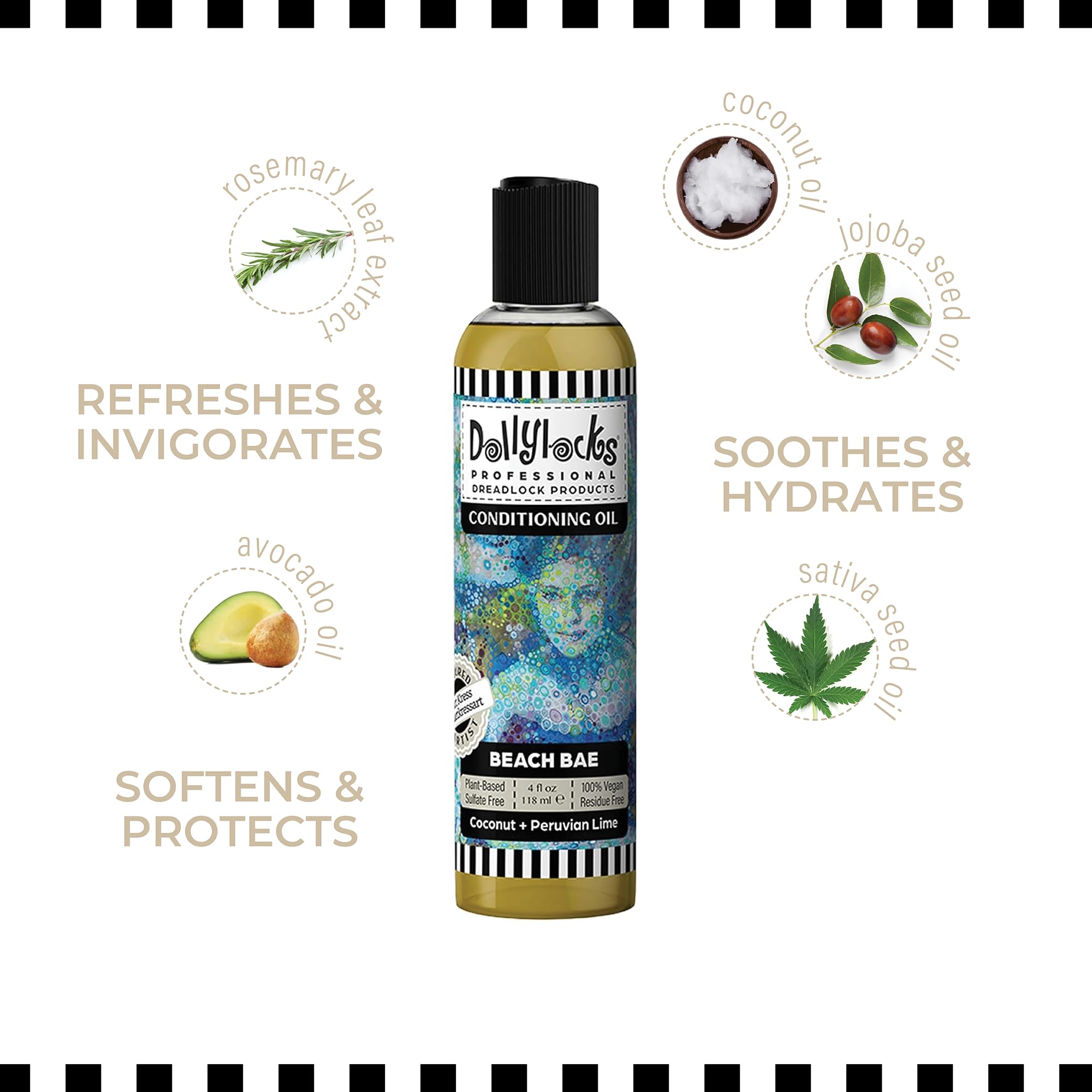 Dollylocks Conditioning Oil glow during daily routine application