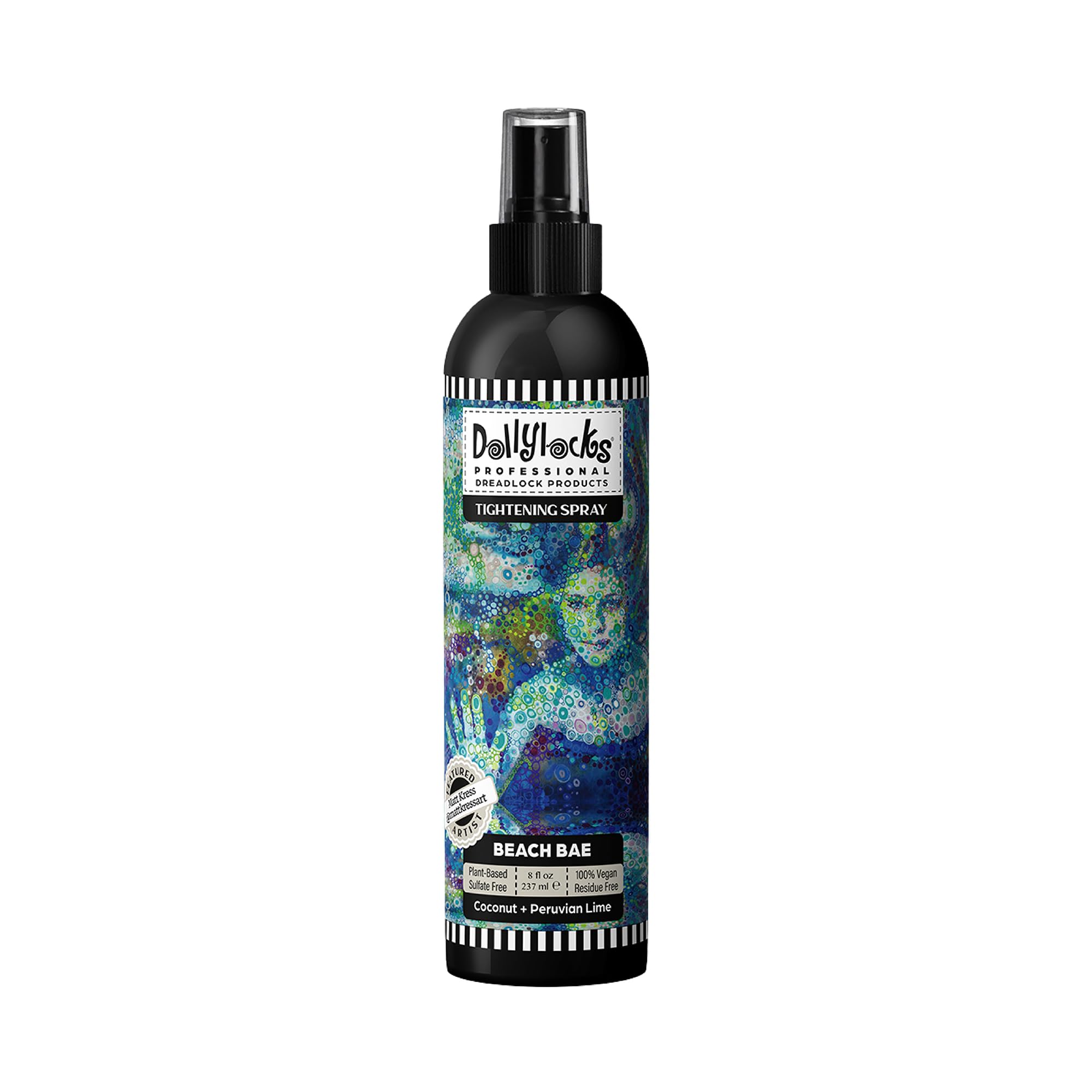 Dollylocks Sea Salt Texture Spray bottle on display for lightweight texture.