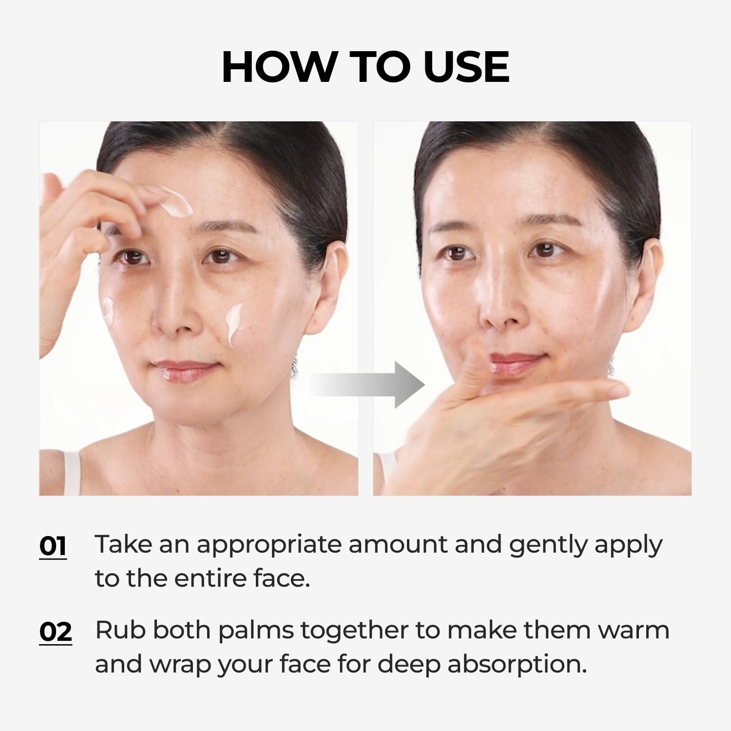 Skin close-up after use showing improved texture and radiance.