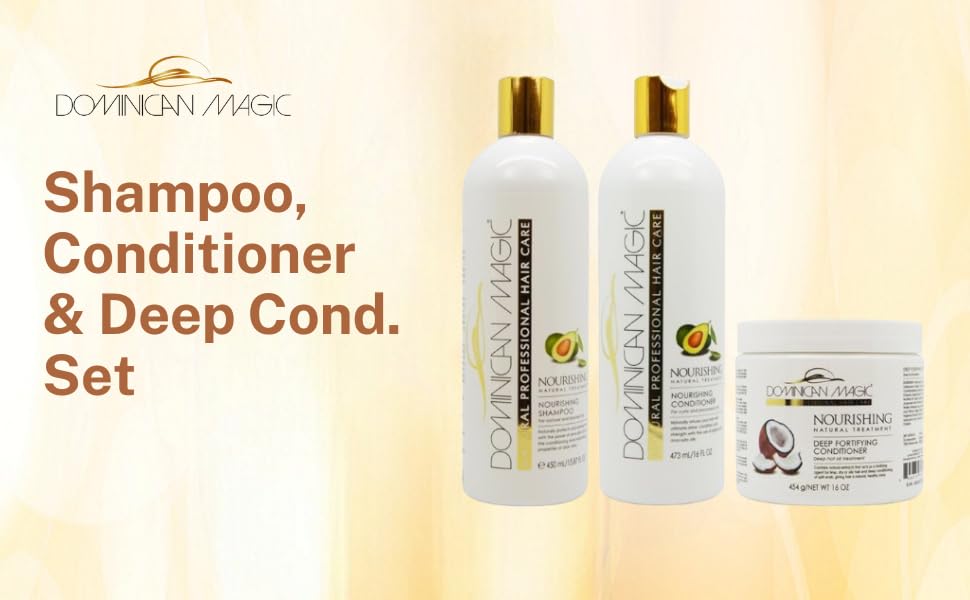 Dominican Magic Conditioner bottle aids detangling and moisture