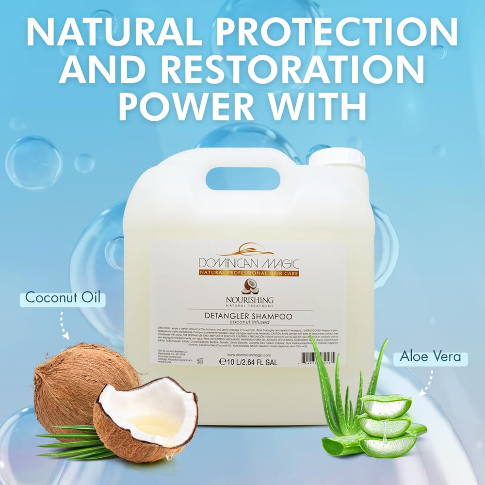 Dominican Magic Detangler Shampoo Coconut Infused with aloe vera for conditioning and moisture
