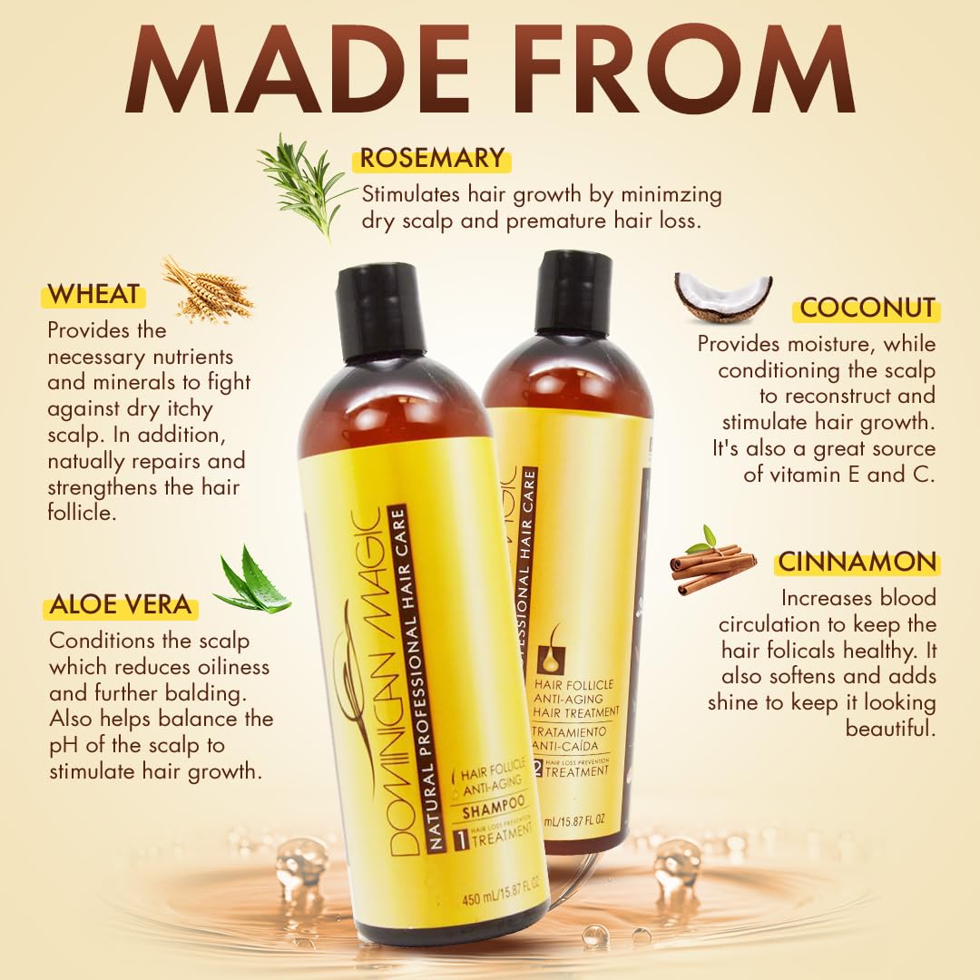 Pouring Dominican Magic conditioner supports hydration for dry hair strands