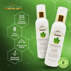 Dominican Magic Nourishing Hair Serum frizz closeup highlighting lightweight finish