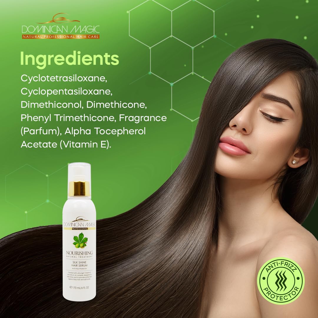 Dominican Magic Nourishing Hair Serum heat protection for styled looks