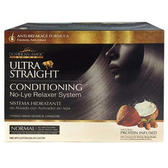 Dominican Magic Ultra Straight No-Lye bottle pour for gentle application and smooth results.