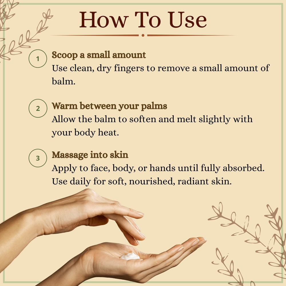 Domoria Organics unscented balm packaging and label