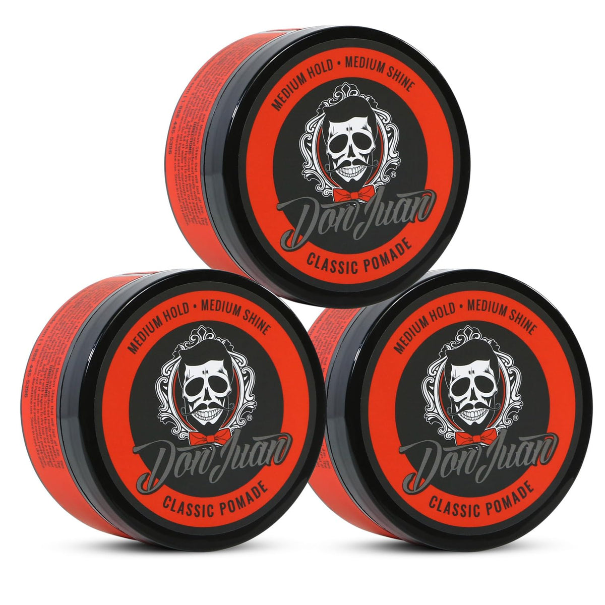 Don Juan Pomade 4oz bottle ready for styling with balanced hold