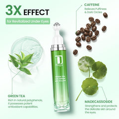 Dongyu Eye Cream close-up with caffeine and green tea for depuffing