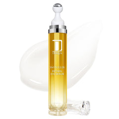 Dongyu retinol eye serum with 360° roller for easy under-eye application and soothing massage.