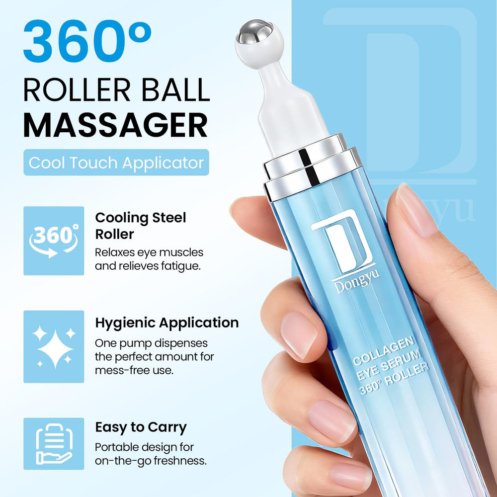 Dongyu caffeine under-eye cream texture on skin shows lightweight hydration