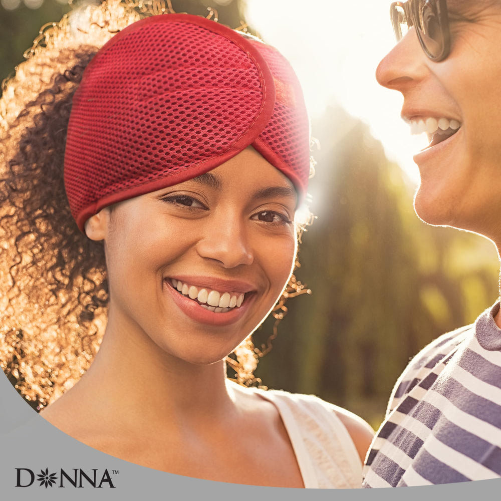 Donna Deluxe headband being worn during care routine for comfortable wear