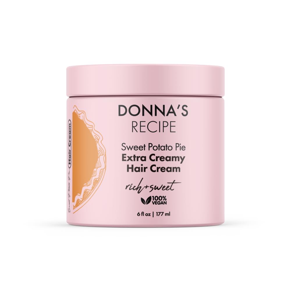 Donna's Recipe by Tabitha Brown hair cream bottle pour for easy styling