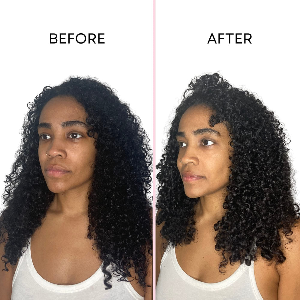 Donna's Recipe curly hair texture showcase demonstrating shine and manageability