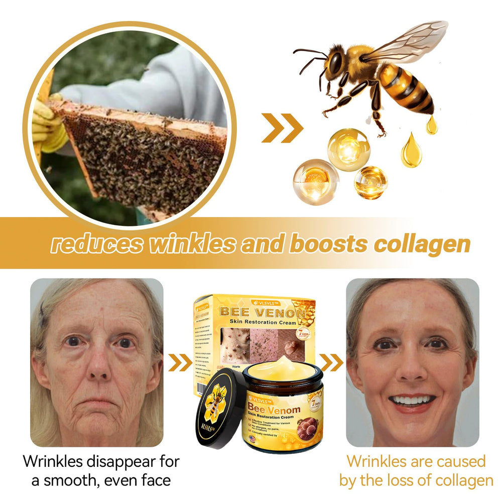 Dooeka VLSVLS Bee Venom application routine showing massage into skin.