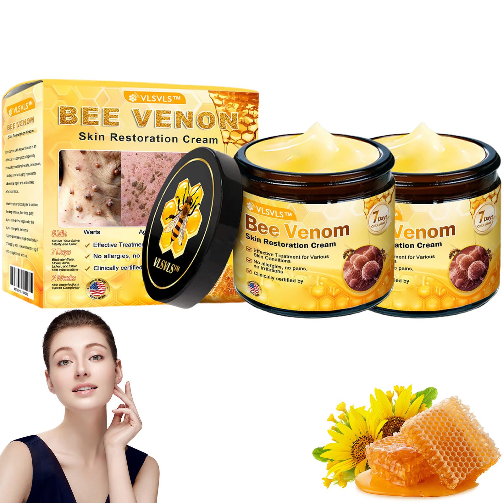 Dooeka VLSVLS Bee Venom bottle pour for easy daily application and hydration.