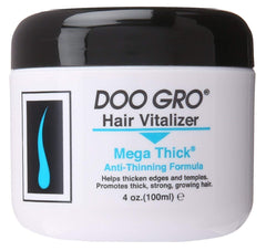 Doo Gro medicated hair vitalizer mega thick applied on scalp demonstrates easy daily use.