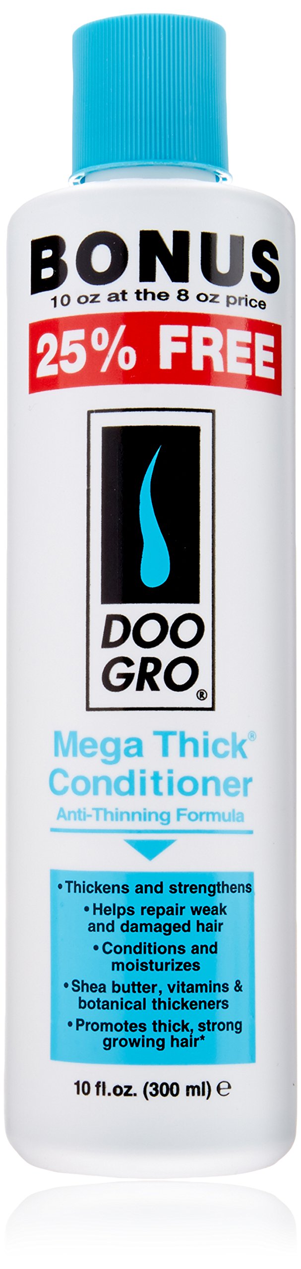 Doo Gro Mega Thick Anti-Thinning Conditioner bottle strengthens and thickens hair.
