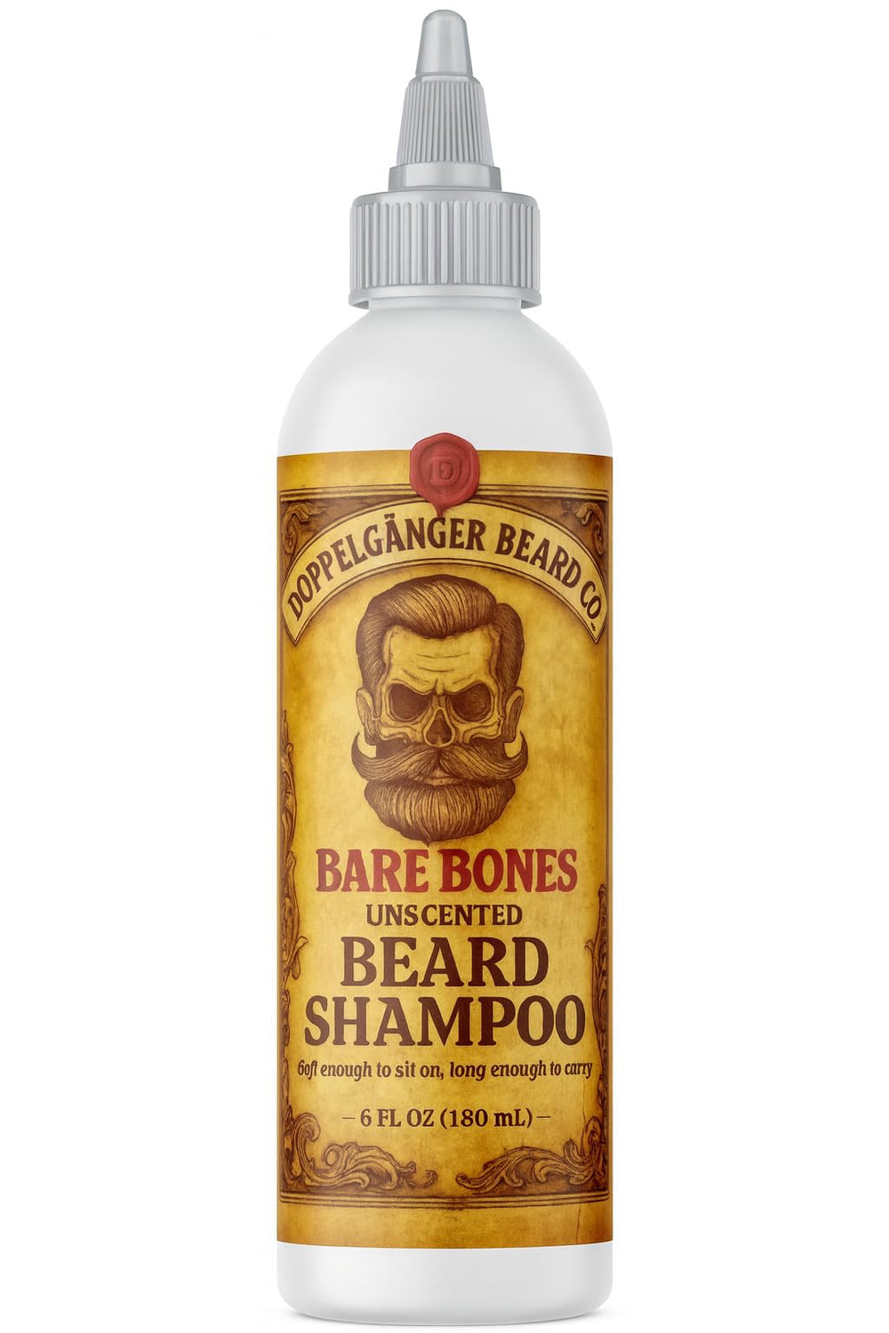 Doppelganger Beard Co. beard shampoo bottle pour for deep clean