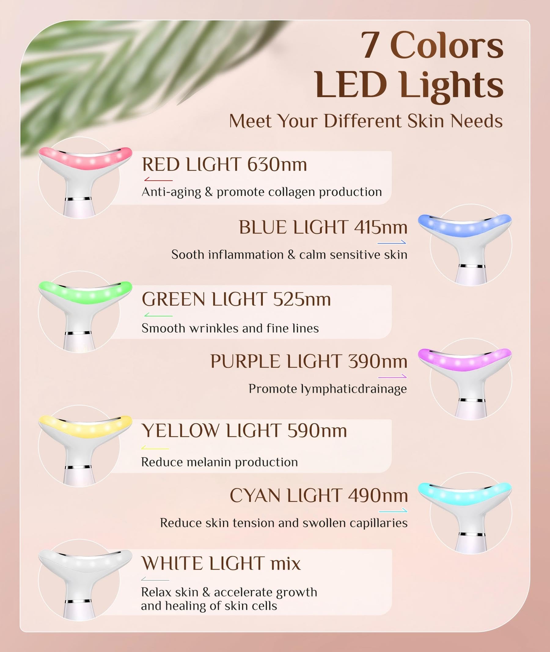 Dopsikn device in face-neck red-light mode for gentle warmth and treatment.