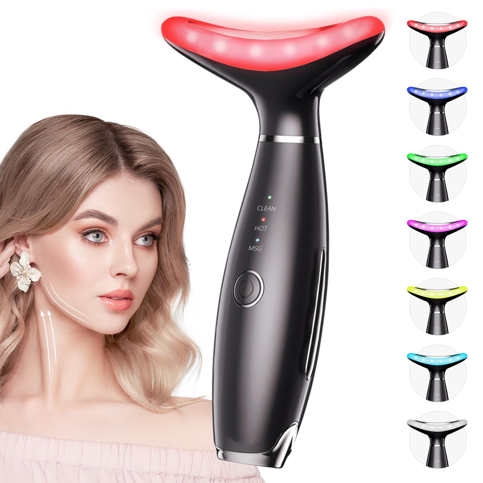 Dopsikn seven-color galvanic machine with red light therapy for facial rejuvenation