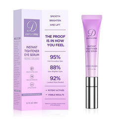 Doracome caffeine-retinol under-eye serum tube for fast absorption and refreshed under-eye area.