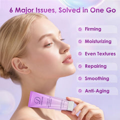Doracome Neck Firming Cream dispenser close-up shows smooth, easy application.