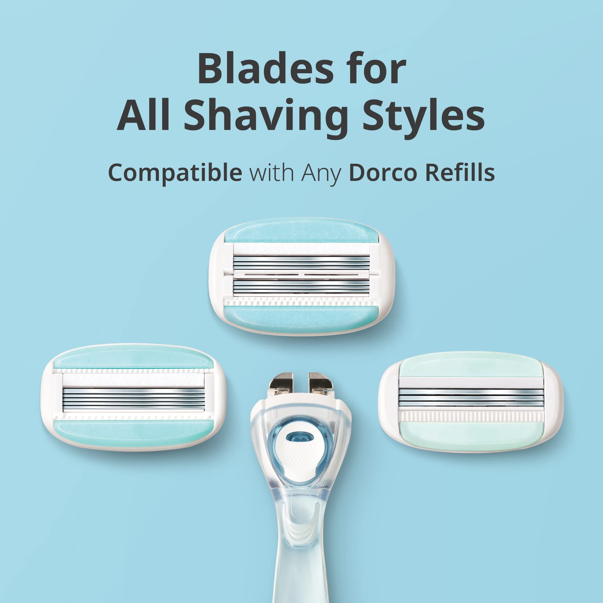 Flexible head hugs body contours for a comfortable shave.