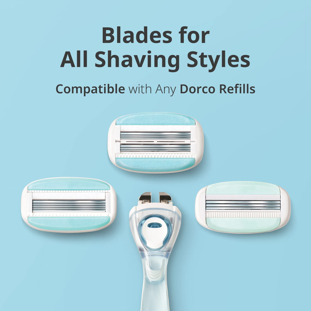Flexible head hugs body contours for a comfortable shave.