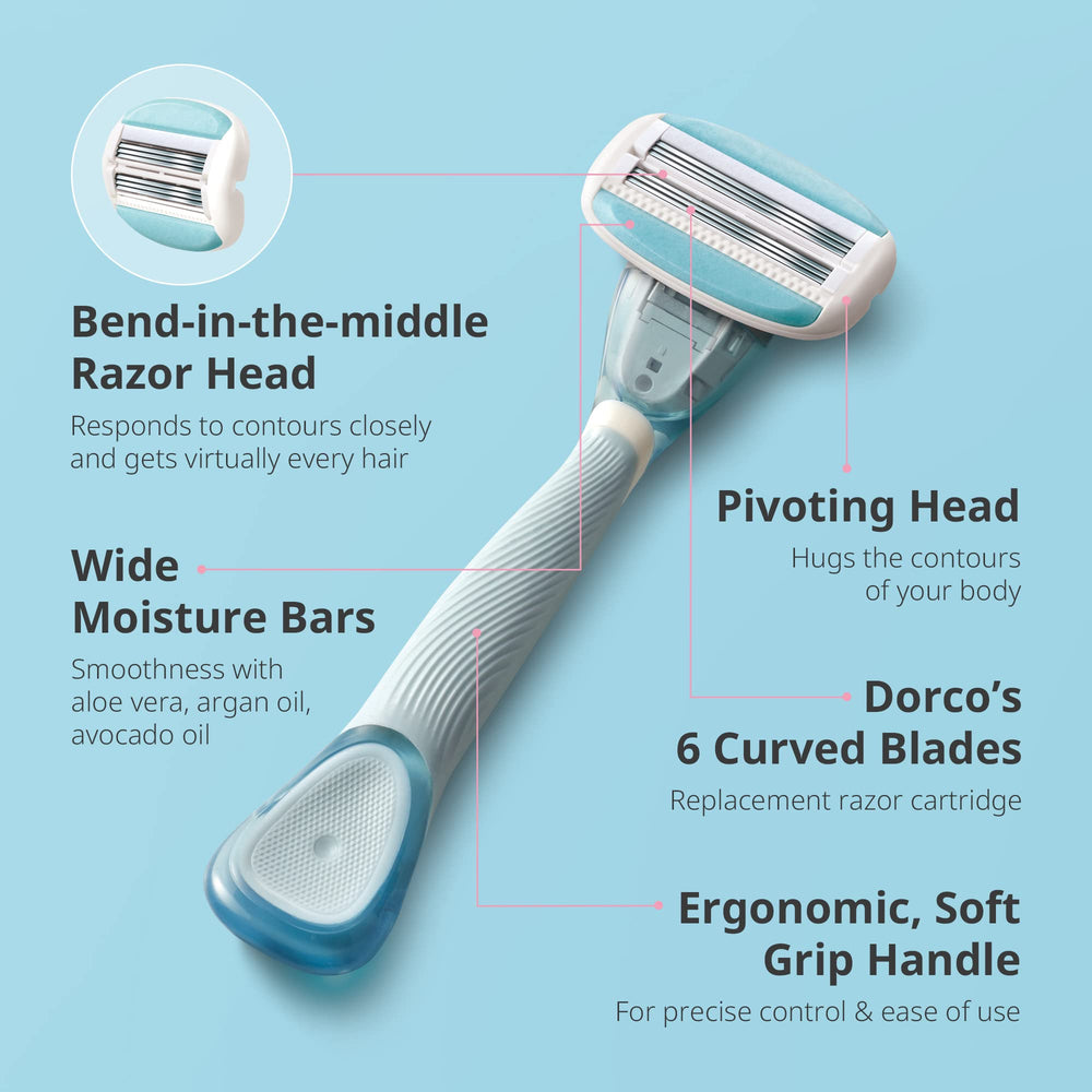 Interchangeable cartridges fit any Eve razor handle for flexible customization.