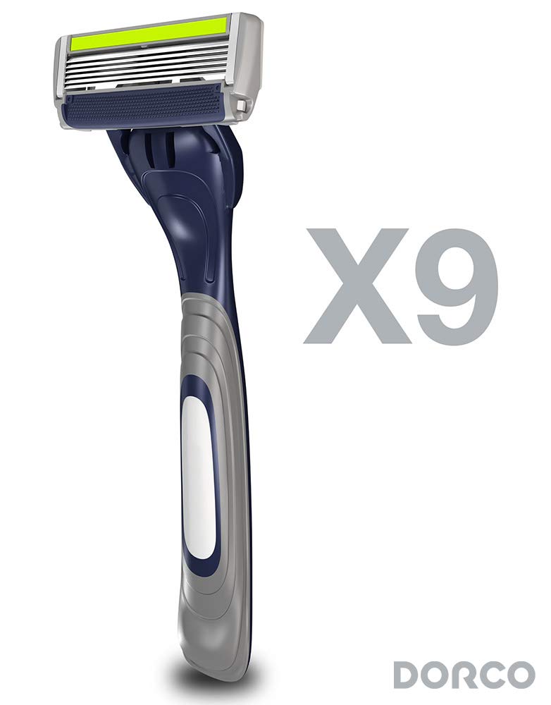 DORCO Pace 6 Plus guard bar stretches skin for a smoother start.