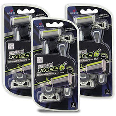 DORCO Pace 6 Plus six-blade razor with trimmer for a close, precise shave.