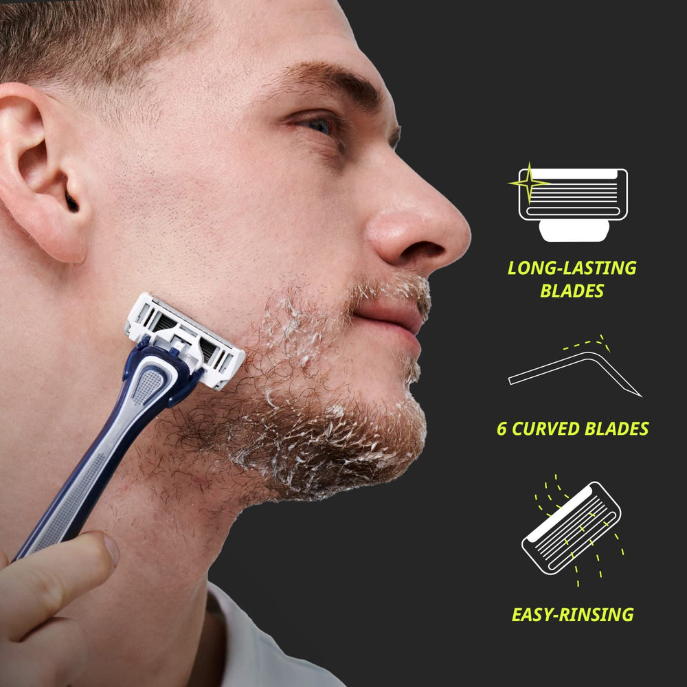 DORCO Pace 6 Plus travel-friendly disposable razor pack for on-the-go grooming.